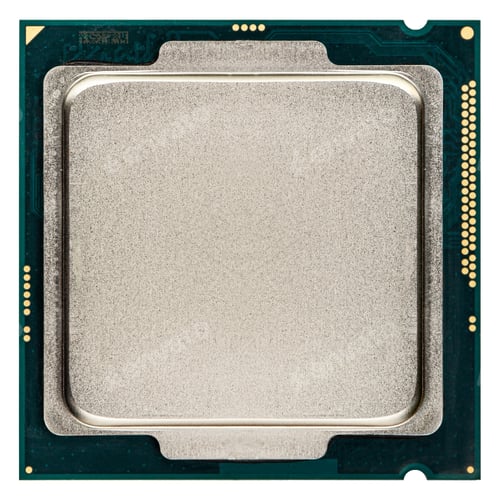 Preview: CPU (Central processing unit) microchip, isolated on white background