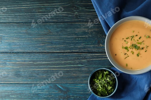 Preview: Mushroom cream soup, concept of tasty and delicious food