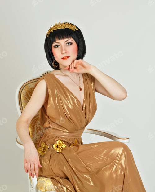 Preview: Young Attractive Girl In An Elegant Greek Dress
