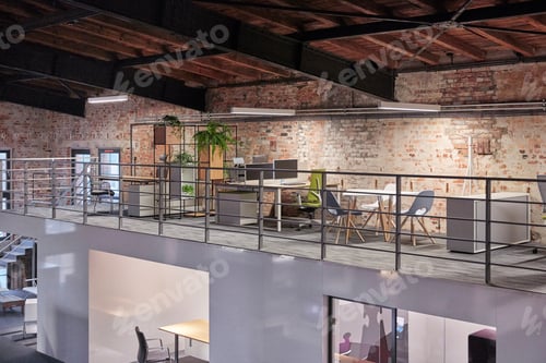 Preview: Interior of a modern industrial style loft office
