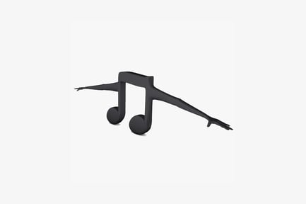 Preview: Curved musical note figure