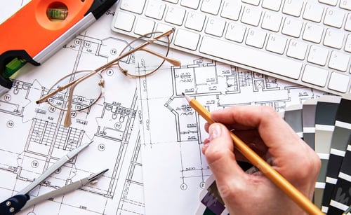 Preview: Architect workplace top view