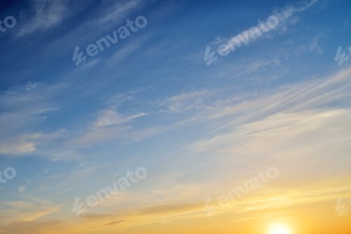 Preview: Sky background on sunset.