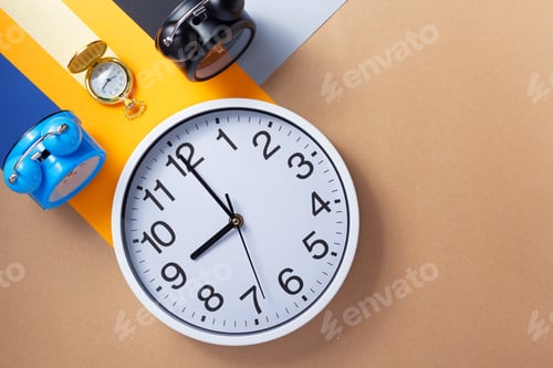 Preview: clock at paper abstract background