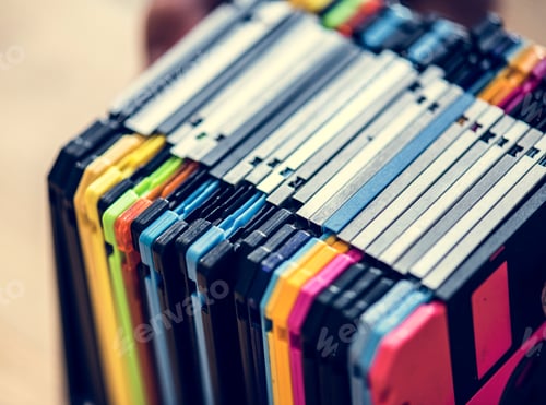 Preview: Old school floppy disk drive data storage
