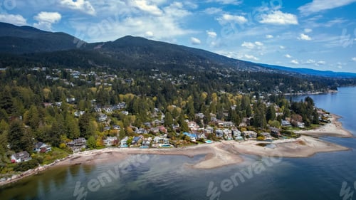 Preview: Aerial view of the West Vancouver coastline, British Columbia, Canada