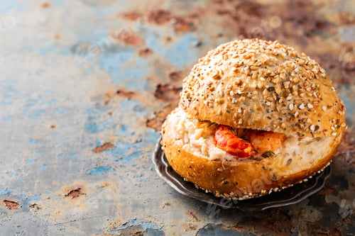 Preview: Sandwiche with crab salad and shrimp