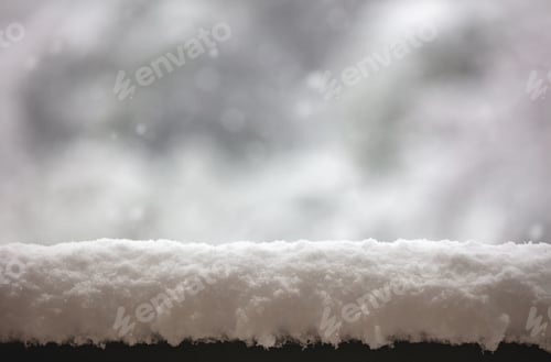 Preview: Winter snow background with empty space, holiday greeting card template