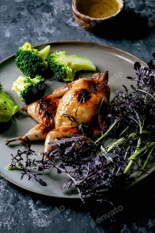 Preview: Roasted grilled quails