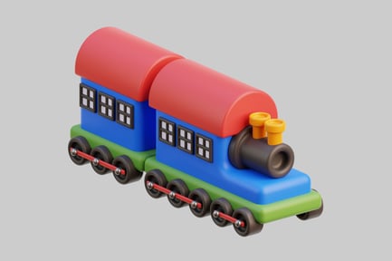 Preview: Miniature Playful Train on Rails