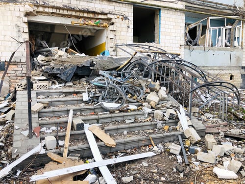 Preview: Borodyanka town Kyiv region of Ukraine consequences in wake of Russian occupation
