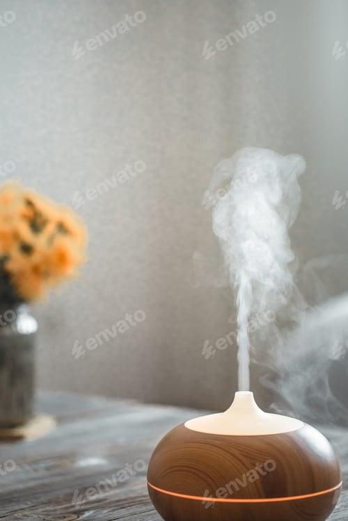 Preview: Humidifier on the table in the living room.