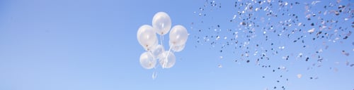 Preview: Wedding party with balloon and confetti