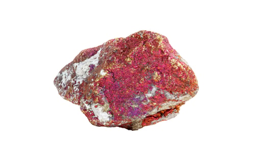 Preview: Metallic Chalcopyrite Rock with Iridescent Surface Isolated