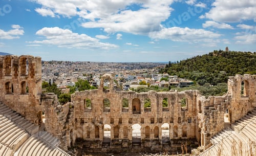 Preview: Odeon of Herodes Atticus on Acropolis hill in Athens, Greece