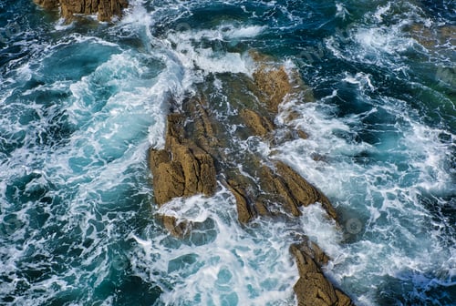 Preview: Sea Water on Rock, Top View