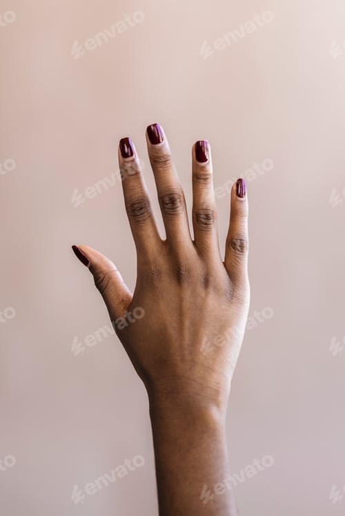 Preview: Woman showing her stop sign hand