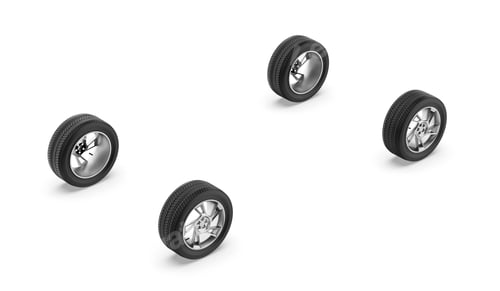Preview: Four car wheels