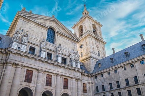 Preview: Statues at entrance to the basilica of the royal monastery of San Lorenzo de El Escorial in Spain