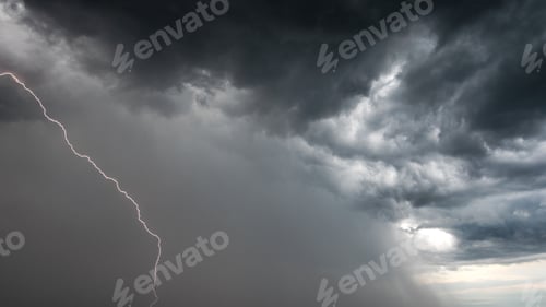Preview: Lightning storm over the city, Prague, Czech republic
