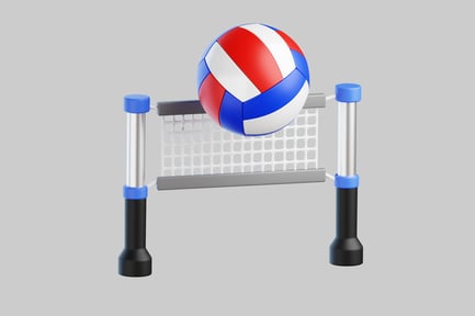 Preview: Volleyball net with ball.
