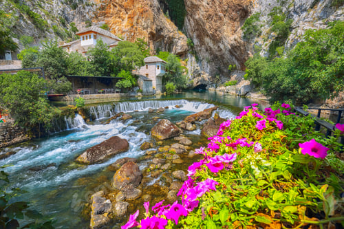 Preview: Dervish monastery or tekke at the Buna River spring in the town of Blagaj