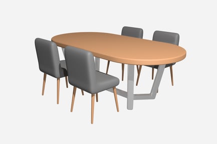 Preview: Dining Table 3D Illustration
