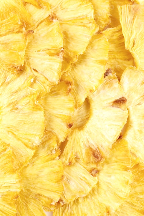 Preview: dried pineapple rings isolated on white background
