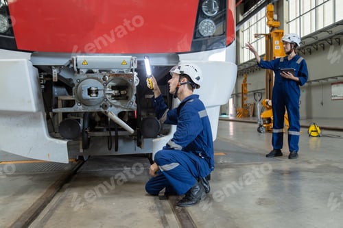 Preview: Engineer checks spare parts list and maintains mass transit locomotives in Asia