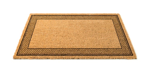 Preview: Blank Welcome Mat Isolated on White Background