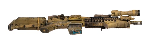 Preview: Military toy airsoft rifle isolated on white background