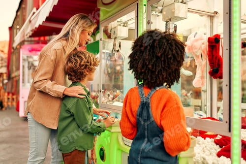 Preview: Kids having fun on a carnival Carousel