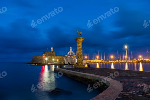 Preview: Agios Nikolaos fortress on the Mandraki harbour of Rhodes