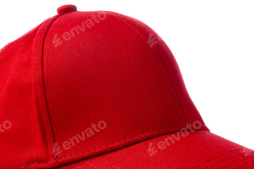 Preview: Red Baseball Cap on White Background