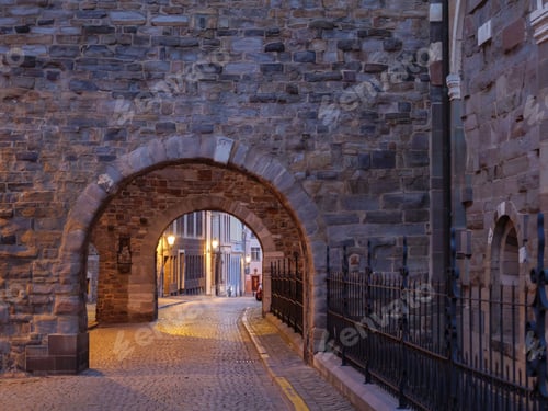 Preview: Brick arch tunnel of Helpoort in Maastricht, Netherlands.