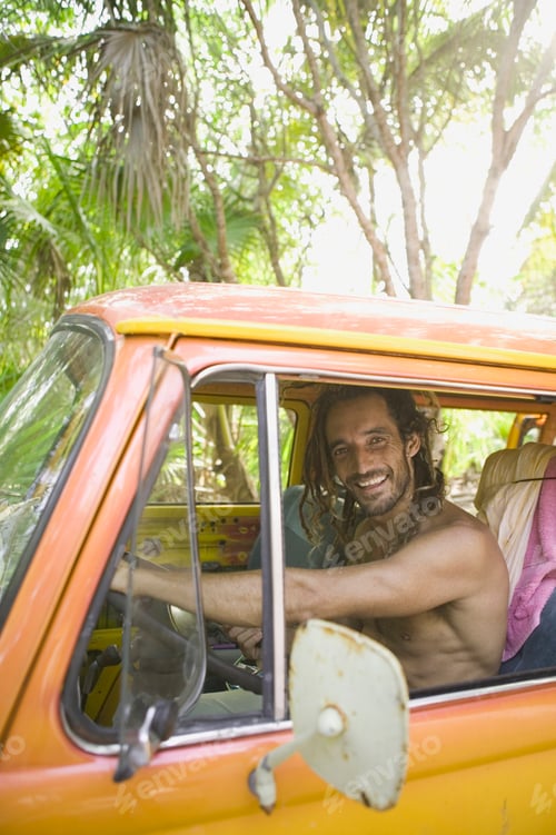 Preview: Man driving a van