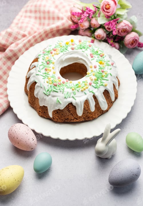 Preview: Easter Bundt Cake with Easter Eggs
