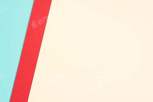 Preview: simple modern blue, red and yellow abstract background with copy space