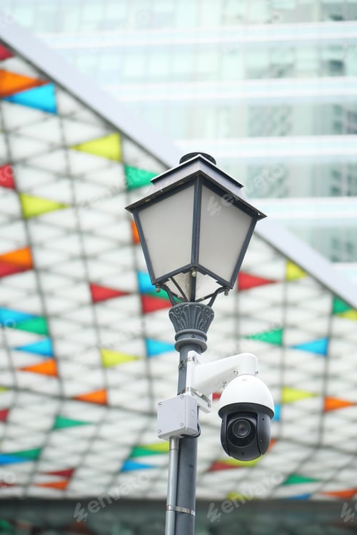 Preview: CCTV security camera operating outdoor