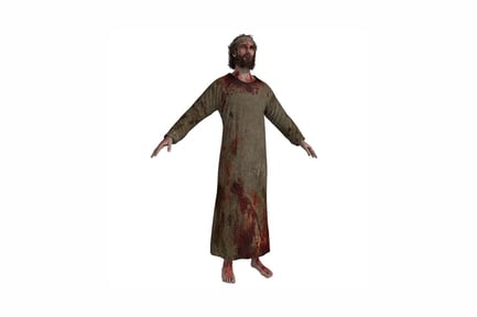 Preview: Bloodied robed figure with thorn crown