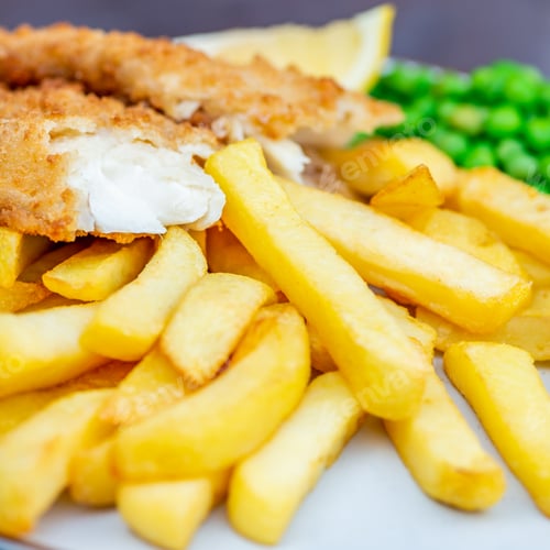 Preview: Fish and Chips with peas