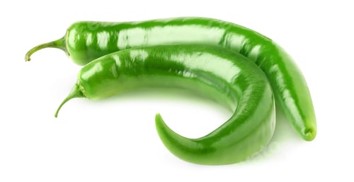 Preview: Two isolated green peppers