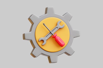 Aperçu: Engrenage avec outils à clé et tournevis