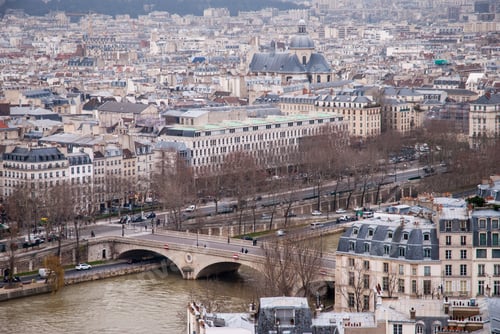 Preview: aerial view of Paris and Seine river