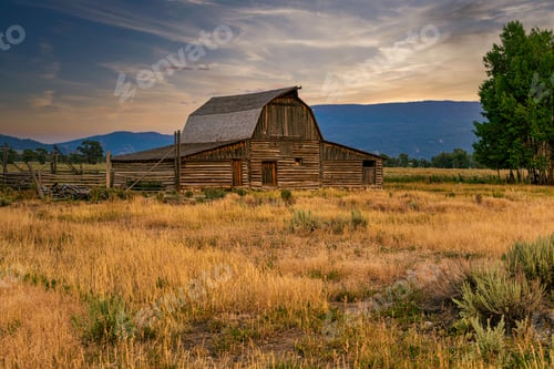 Preview: John Moulton barn in a national park in Wyoming, United States