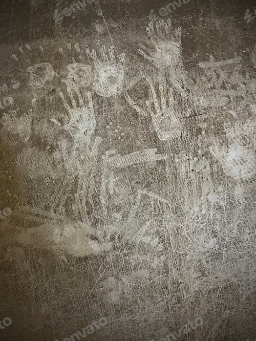Preview: Human Palm Prints on the Wall