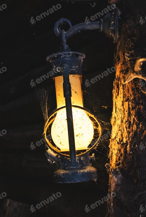 Preview: Old lamp in a mine
