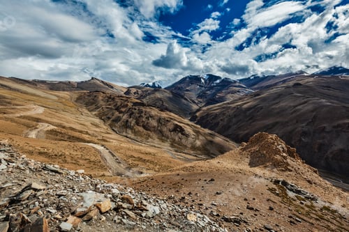 Preview: Himalayan landscape near Tanglang-La pass. Ladakh, India