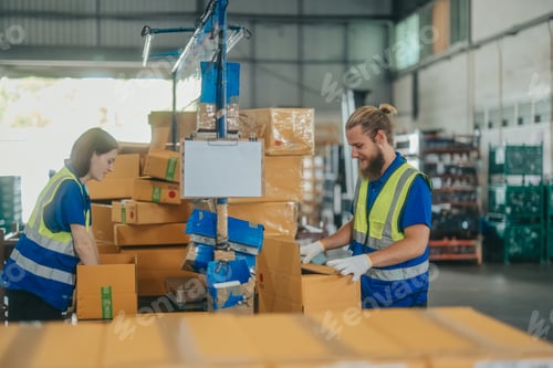 Preview: Warehouse staff sort, categorize, store items, packaging, labeling products, schedule delivery dates