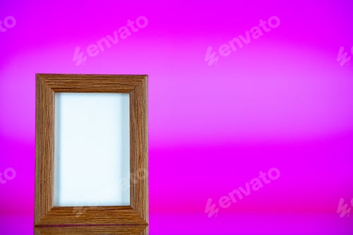 Preview: front view elegant picture frame on light pink background color present gift family portrait photo